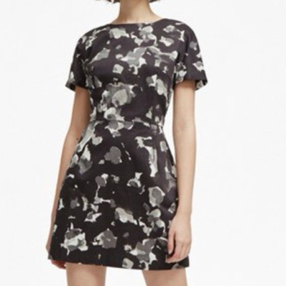 French Connection Black and White Floral Mini Dress